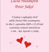 Svadobné oznámenia vzor SVA-109
