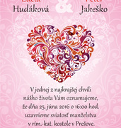 Svadobné oznámenia vzor SVA-284